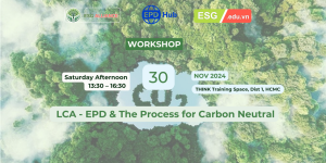 THƯ MỜI THAM DỰ HỘI THẢO : Khai phá tiềm năng phát triển bền vững thông qua LCA, EPD và quy trình giảm phát thải, trung hòa carbon
